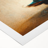 Abstract figurative wall art on rolled canvas, showcasing vibrant colors and dynamic shapes, ideal for modern home decor. Packaged securely in a sturdy tube.