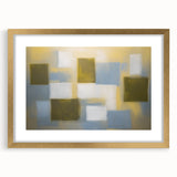 Elegant abstract geometric frame with a gold finish, showcasing a modern design, perfect for enhancing home decor or office aesthetics. The frame's intricate details and luxurious color create a sophisticated focal point for any space.