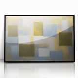 Framed acrylic art piece showcasing an abstract geometric design in black, emphasizing sharp lines and modern aesthetics, perfect for contemporary decor.