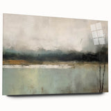 Abstract landscape wall art displayed in a sleek acrylic frame, showcasing vibrant colors and dynamic patterns, perfect for modern home decor.