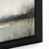 Close-up of a framed abstract landscape wall art piece showcasing vibrant colors and intricate textures, enhancing modern home decor with artistic flair.