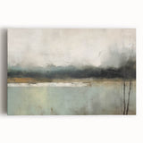 Abstract landscape wall art on stretched canvas, showcasing vibrant colors and dynamic shapes, ideal for modern home decor. Perfect for adding a contemporary touch to any space.