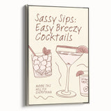 Landscape art painting on framed canvas featuring a vintage poster style with a colorful palette on a black background.