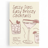 Large black and white canvas of assorted kitchen utensils, ideal for kitchen wall art.