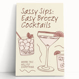 Large black and white stretched canvas of assorted kitchen utensils, ideal for kitchen wall art.