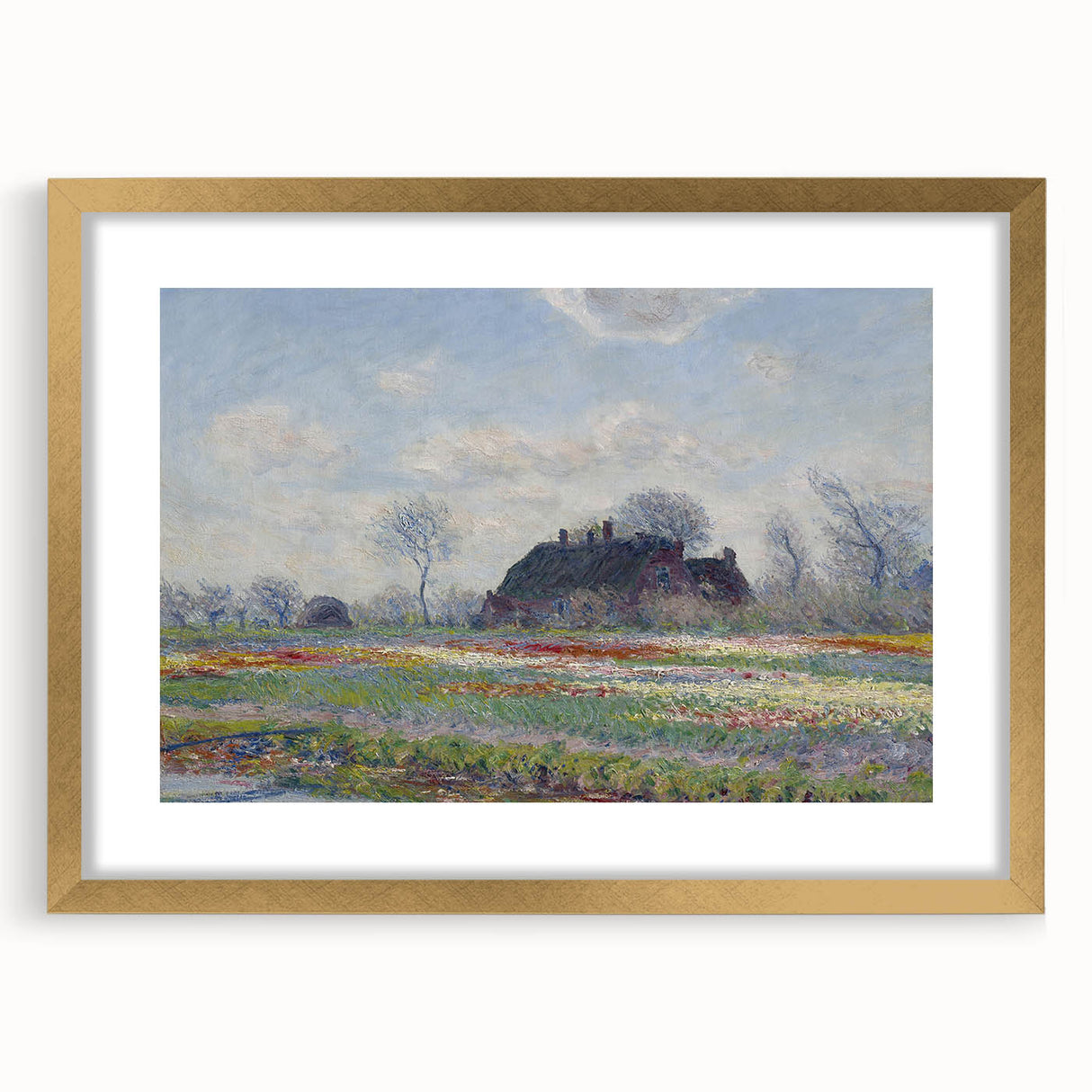 Claude Monet's Tulip Fields at Sassenheim - Impressionist Landscape Art