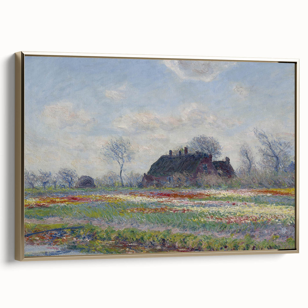 Claude Monet's Tulip Fields at Sassenheim - Impressionist Landscape Art