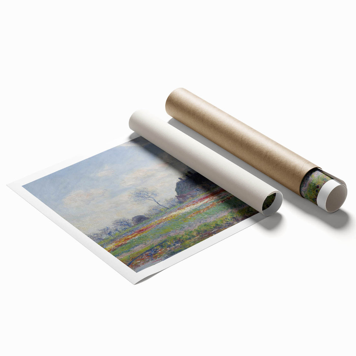 Claude Monet's Tulip Fields at Sassenheim - Impressionist Landscape Art