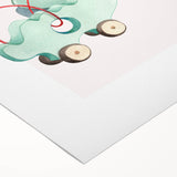 Girls Room Wall Art - Stacking Rings & Toy Car Kids Room Art