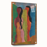 Modern Wall Art of Abstract Figures - Bold Contemporary Colorful Art Print