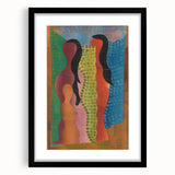 Modern Wall Art of Abstract Figures - Bold Contemporary Colorful Art Print