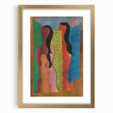 Modern Wall Art of Abstract Figures - Bold Contemporary Colorful Art Print