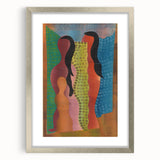 Modern Wall Art of Abstract Figures - Bold Contemporary Colorful Art Print