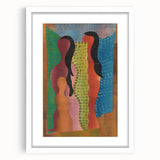Modern Wall Art of Abstract Figures - Bold Contemporary Colorful Art Print