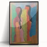 Modern Wall Art of Abstract Figures - Bold Contemporary Colorful Art Print