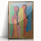 Modern Wall Art of Abstract Figures - Bold Contemporary Colorful Art Print