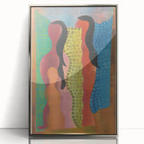 Modern Wall Art of Abstract Figures - Bold Contemporary Colorful Art Print