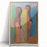 Modern Wall Art of Abstract Figures - Bold Contemporary Colorful Art Print
