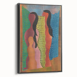 Modern Wall Art of Abstract Figures - Bold Contemporary Colorful Art Print