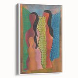 Modern Wall Art of Abstract Figures - Bold Contemporary Colorful Art Print