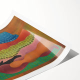 Modern Wall Art of Abstract Figures - Bold Contemporary Colorful Art Print