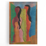 Modern Wall Art of Abstract Figures - Bold Contemporary Colorful Art Print