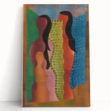 Modern Wall Art of Abstract Figures - Bold Contemporary Colorful Art Print