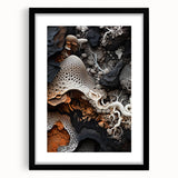 Extra large abstract art print featuring vibrant, textured colors on a framed canvas, ideal for living room decor.