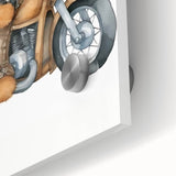 Adventure Teddy on a Motorcycle – Boys Room Wall Art