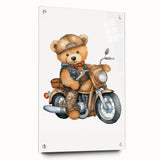 Adventure Teddy on a Motorcycle – Boys Room Wall Art