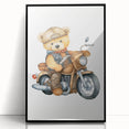 Adventure Teddy on a Motorcycle – Boys Room Wall Art
