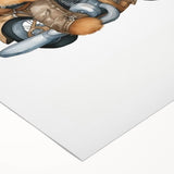 Adventure Teddy on a Motorcycle – Boys Room Wall Art