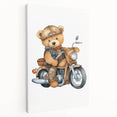 Adventure Teddy on a Motorcycle – Boys Room Wall Art