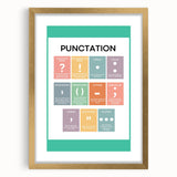 ABC Alphabet Canvas Art – Punctuation Learning Print for Kids