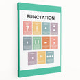 ABC Alphabet Canvas Art – Punctuation Learning Print for Kids