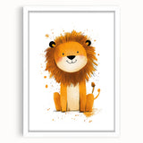 Playful Lion Nursery Canvas Prints - Children's Wall Art