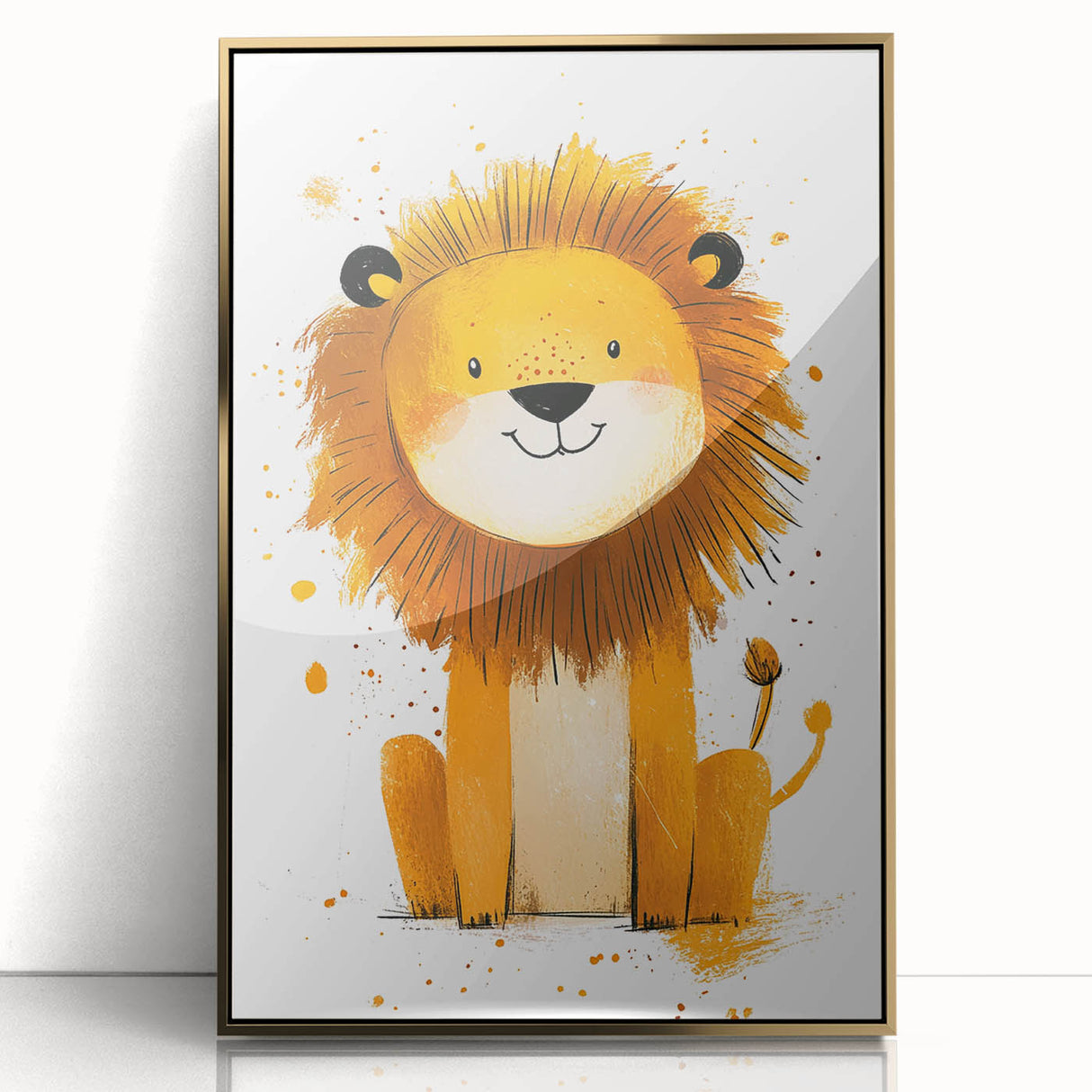 Playful Lion Nursery Canvas Prints - Children's Wall Art