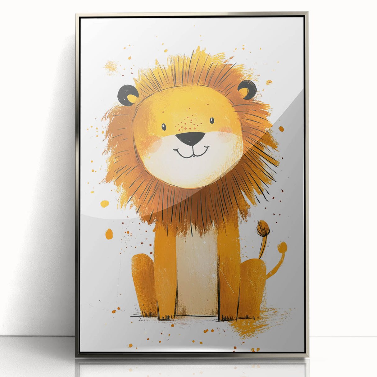 Playful Lion Nursery Canvas Prints - Children's Wall Art
