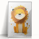 Playful Lion Nursery Canvas Prints - Children's Wall Art