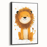 Playful Lion Nursery Canvas Prints - Children's Wall Art