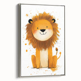 Playful Lion Nursery Canvas Prints - Children's Wall Art