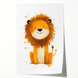 Playful Lion Nursery Canvas Prints - Children's Wall Art