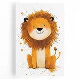 Playful Lion Nursery Canvas Prints - Children's Wall Art