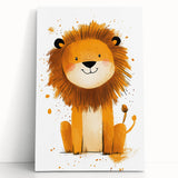 Playful Lion Nursery Canvas Prints - Children's Wall Art