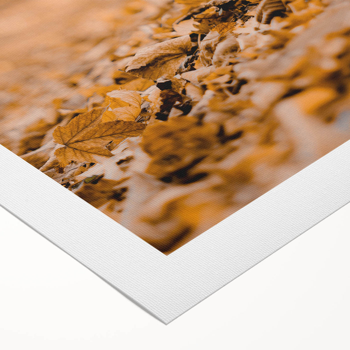 Art deco poster of a fall landscape on rolled canvas, featuring warm autumn hues, ideal for dining room wall art.