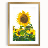 Extra large abstract art print featuring textured swirls in earthy and green tones, framed in gold.