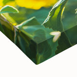 Black and white landscape painting on large stretched canvas, depicting a serene spring scene, suitable for bedroom decor.