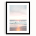 Extra large abstract art print featuring vivid summer hues on textured canvas, framed in black, ideal for living room decor.
