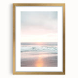 Extra large abstract art print featuring textured swirls in warm orange and yellow tones on a gold-framed canvas.