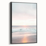 Black and white landscape painting on framed canvas depicting a serene summer scene, ideal for bedroom wall decor.